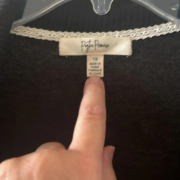 Peyton Primrose Drape Cardigan W/ Drawstring Tie & Pockets - Size 1X - Picture 7 of 9